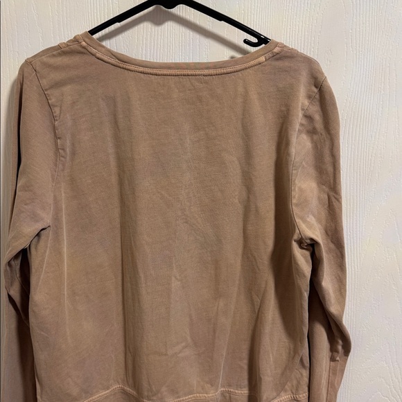 Pure Jill Organic Cotton Beige Seamed Tunic Large Long Sleeve Round Neck Soft - Picture 8 of 12